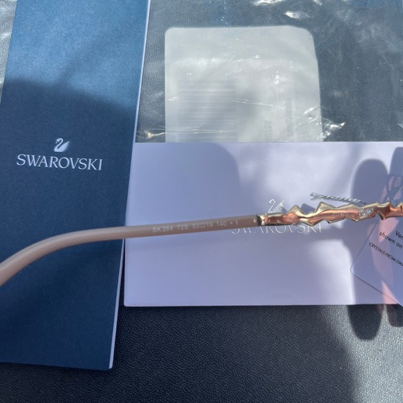 Swarovski | Pink Mirrored Round Sunglasses NEW Rhinestone main image 8